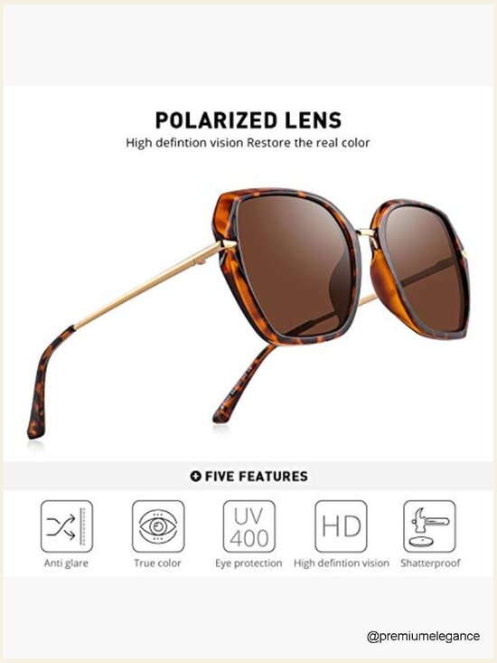 Polarized Half Frame Sunglasses with UV400 Protection main image 5